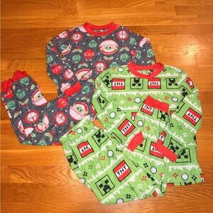 Minecraft Star Wars Pajamas Boys Size 6/7 Kids Pajama Sets Bundle Sleepwear